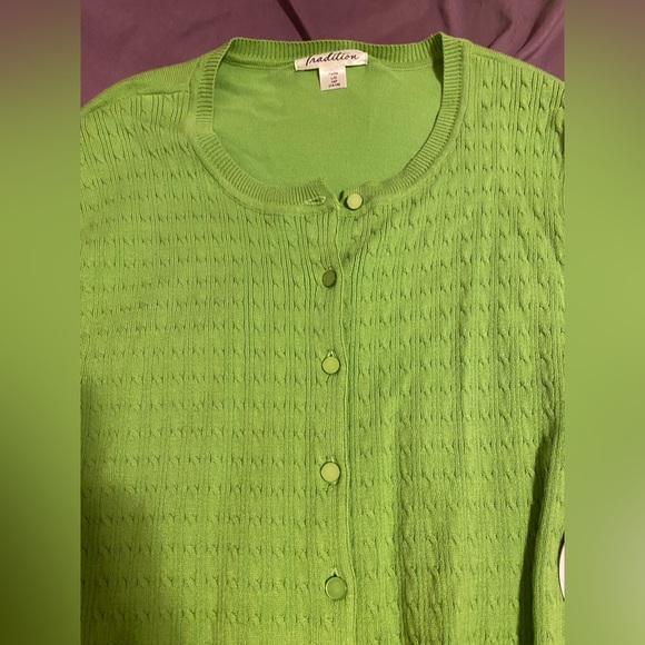 Tradition Light Green Cardigan - Picture 3 of 3